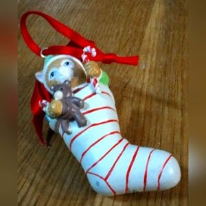 Vintage Kitty Cucumber ornament